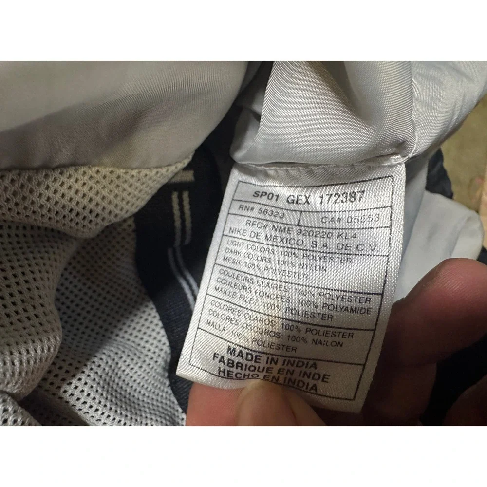 Nike Mens Black Full Zip‎ Windbreaker Vest Mesh Lined Large Y2k vtg